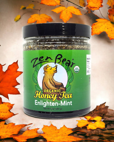 Organic Enlighten-Mint Honey Tea - Zenbear Honey Tea Organic Enlighten-Mint Honey Tea - Zenbear Honey Tea